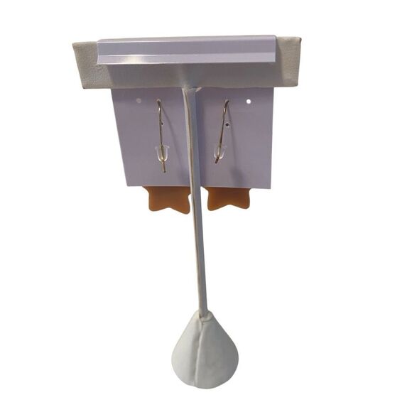 Frosted Star Shaped Christmas Cookie Festive Earrings - Picture 4 of 6